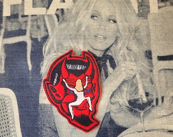 Rare embroidered patch "Woman on devil's tongue" embroidered rebelliously
