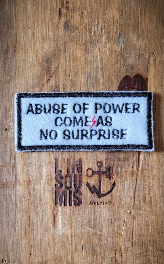 Rare patch embroidered patch Abuse of power - image 1
