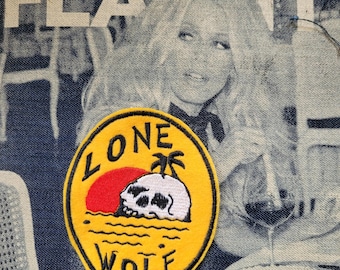 Rare embroidered "Lone Wolf" patch badge