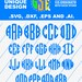 3 Letter, Alphabet Monogram , screen printing, SVG, DXF, EPS, Cutting File, Silhouette, Die Cut Machines, Cricut, Vinyl Cutters