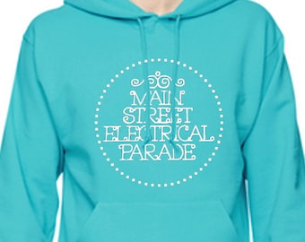 Unisex Disney Hoodie Main Street Electrical Parade Hoodie Disneyland Hoodie Disney World Sweatshirt shirt Magic Kingdom Hoodie