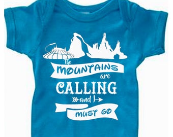 Disney Baby Shirt The Mountains are Calling Shirt Disney Mountain Shirt Disneyland Shirt Disney World Shirt Magic Kingdom Shirt