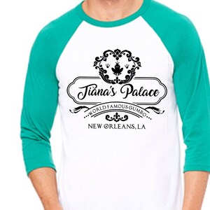 Disney Baseball Tee Princess and the frog shirt Tiana&#39;s Palace shirt Disneyland Shirt Disney World Shirt Magic Kingdom Tee