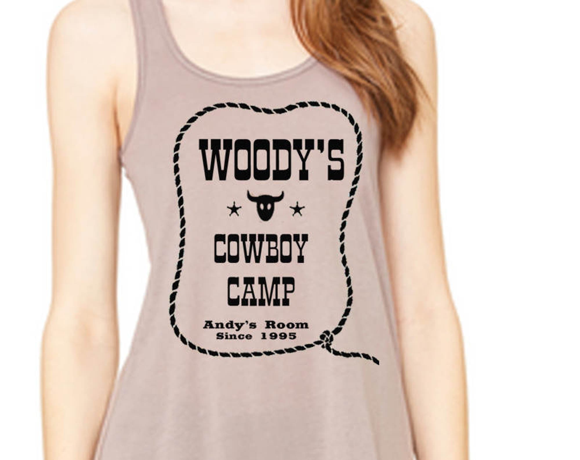 Discover Flowy Racerback Tank Woody's Cowboy Camp Shirt Toy Story Shirt Pixar Shirt Disneyland Shirt Disney World Shirt  Magic Kingdom Tank