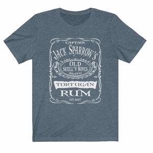 Disney Shirts Mens Captain Jack Sparrows Tortuga Rum Pirates of the Caribbean shirt Disneyland Shirt Disney World Shirt Disney Cruise Shirt Heather Slate