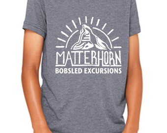 Youth Tee Matterhorn Bobsleds Shirt Disneyland Shirt Disney World Shirt  Magic Kingdom shirt