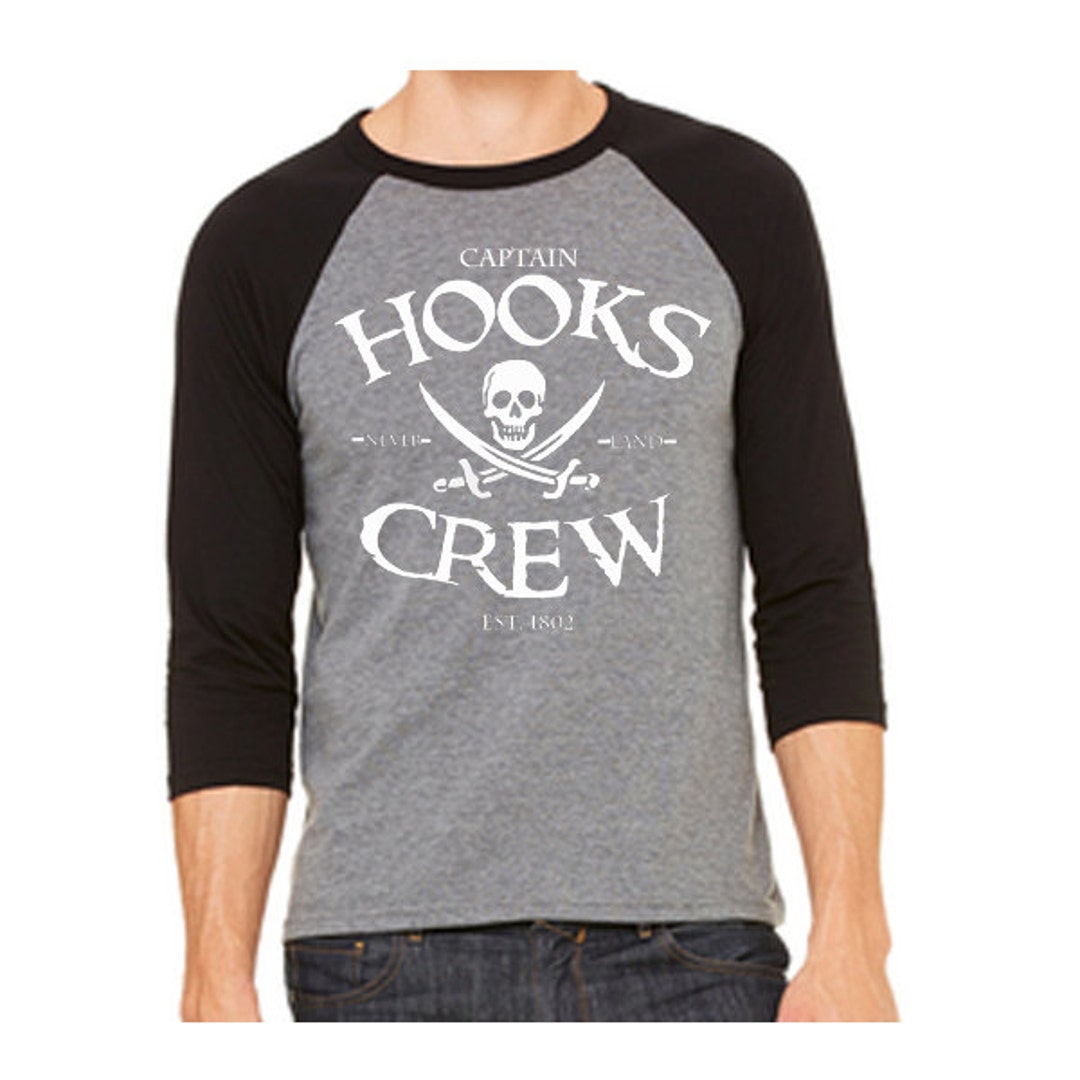 Disney Baseball Shirt Captain Hooks Crew Shirt Peter Pan Shirt Captain