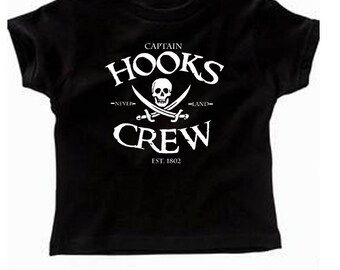 Toddler Disney Shirt Captain Hooks Crew Shirt Peter Pan Shirt Captain Hook Shirt Disneyland Shirt Disney World Shirt Magic Kingdom Shirt