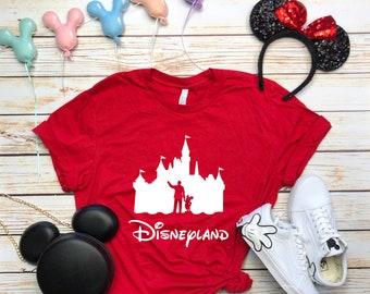 Disney Shirts Mens Walt & Mickey Partners Castle Shirt Disneyland Tee Disneyland Shirt Disney World Shirt Disney Shirt