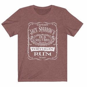 Disney Shirts Mens Captain Jack Sparrows Tortuga Rum Pirates of the Caribbean shirt Disneyland Shirt Disney World Shirt Disney Cruise Shirt Heather Clay