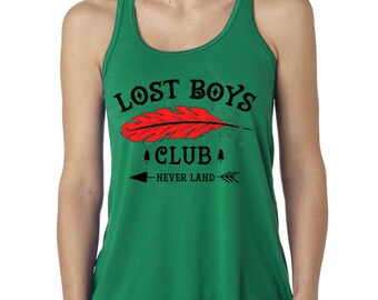 Disney Tank Lost Boys Club tank Peter Pan Shirt Disneyland Shirt Disney World Shirt  Magic Kingdom Tank