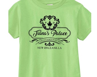 Camisetas Disney para niños pequeños Camisa de la princesa y la rana Camisa del Palacio de TianaCamisas de Disneyland Camisas de Disney World Camisas de Magic Kingdom