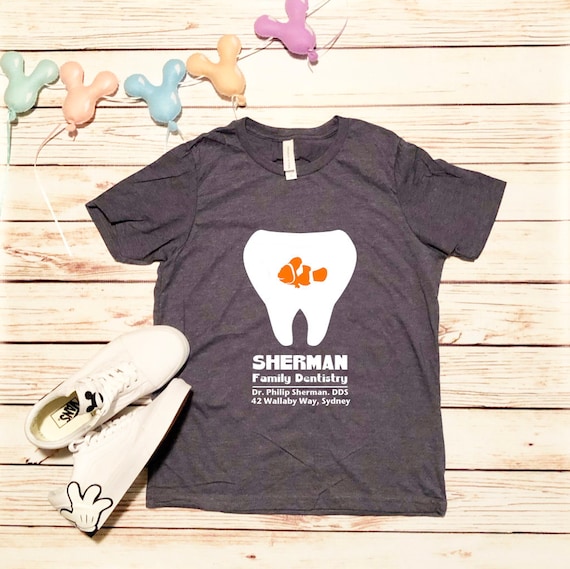 Disney Shirts Mens Finding Nemo Shirt P. Sherman  Disneyland Shirt Disney World Shirt Sherman Family Dentistry Disney Cruise Shirt