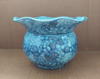 Self Watering Planter / African Violet Pot / Ceramic Planter / Plant Lovers Gift / Round Fluted Planter / Ceramic Two Part Pot / Herb Pot