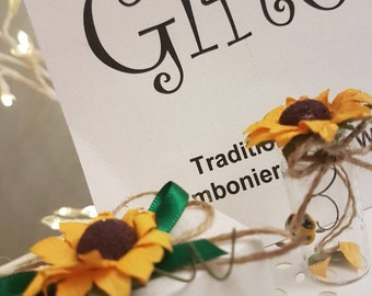 Sunflowers, summer, Wedding, Wedding favours, Favours, Favors, guests gift, Table Decorations, Gifts for Guests, Unique Favours, handmade