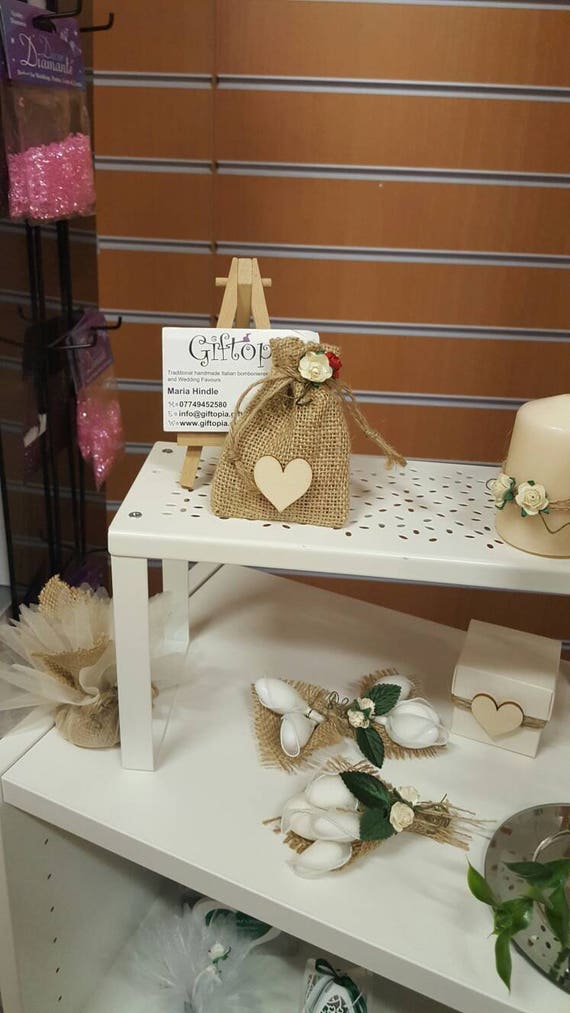 Hessian Wedding Favour Keepsake Guest Gift Table Decorations Favour Bomboniere Party Favour