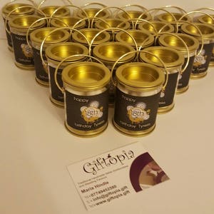 Cadeaux en étain de peinture : cadeaux de fête personnalisés pour les invités