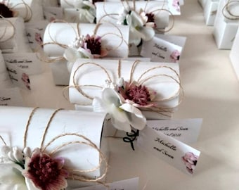 Wedding favours, unique favours, favour boxes, elegant favours, table decorations, guest gifts, favours, handmade favours, rustic