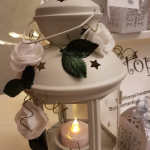Vintage-inspired Lantern Centrepiece: Unique Table Decor for any Occasion, christening centrepieces, baptism centrepieces