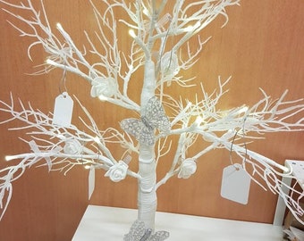 Party Guest Book Alternative, Guest book, Wedding Guest LED tree, Celebration Wishing Tree, Event Table Centrepiece,