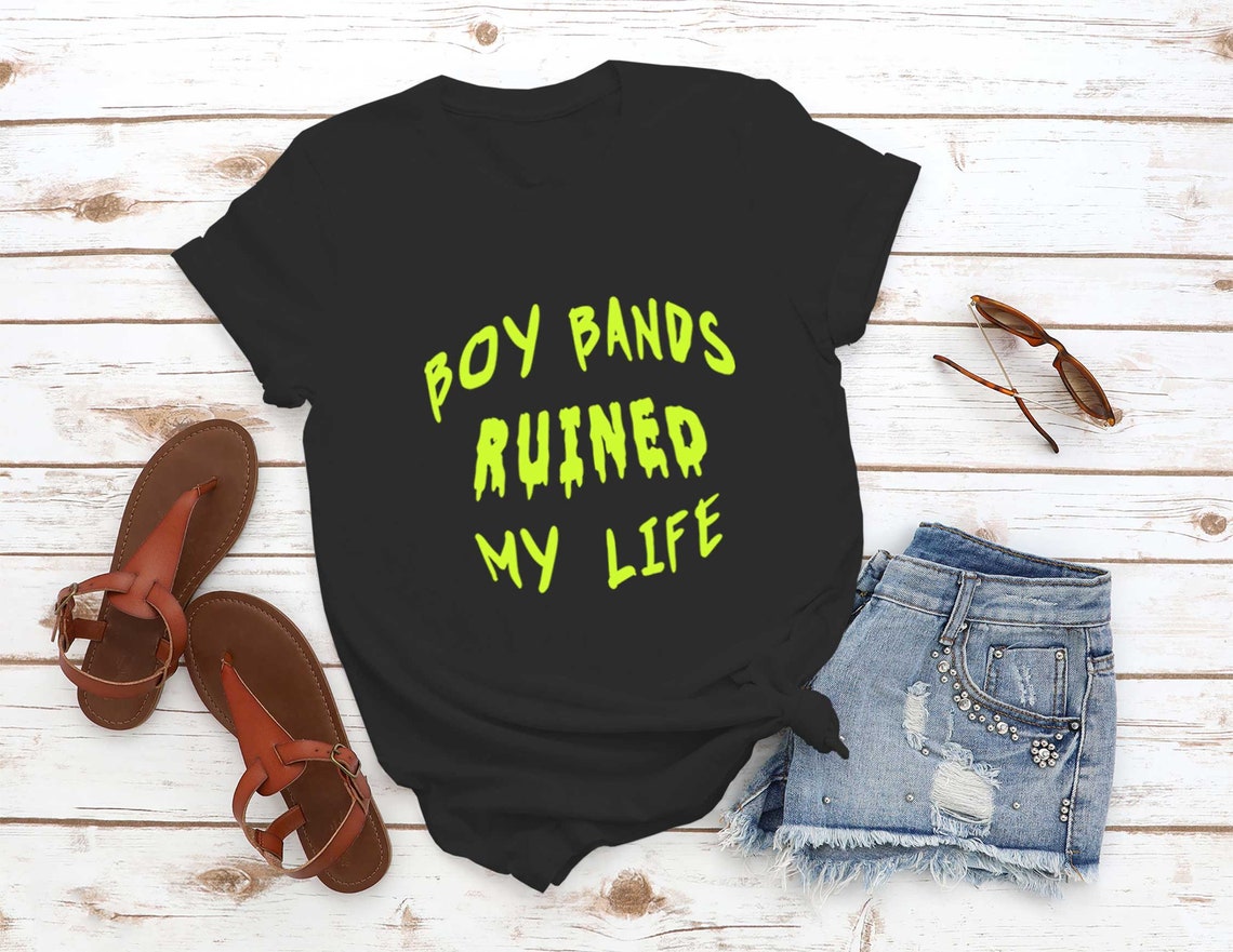 Boy bands TShirts Funny Quote Shirt Hipster Tops Grunge Tee Etsy