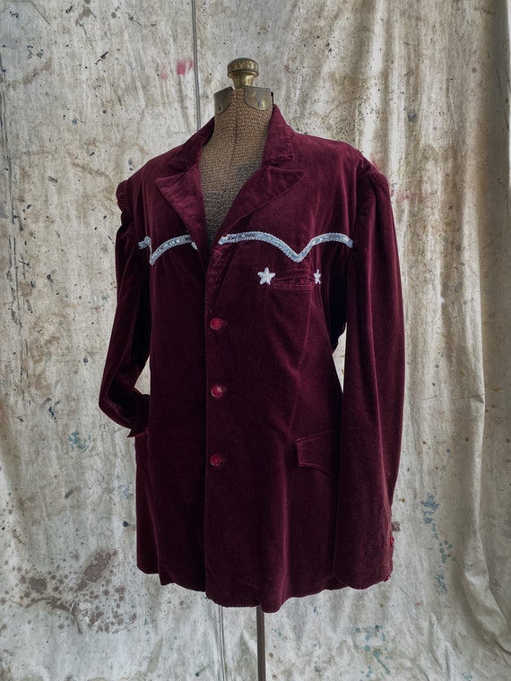 1940’s Custom Tailored Velvet Blazer, Rockabilly W