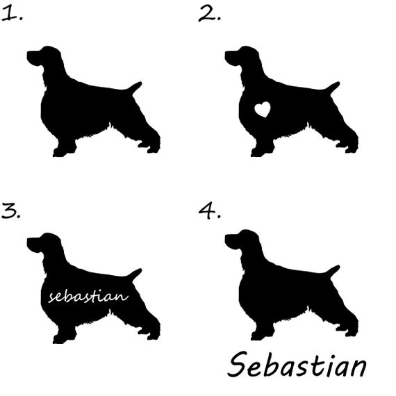 Dog Name | Custom Personalized English Springer Spaniel Decal English Springer Spaniel Dog Decal Welsh Springer Spaniel Vinyl Sticker