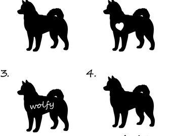 Siberian Husky Decal | Vinyl | Sticker - Custom