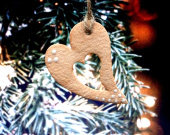 Plätzchen Herz, Christbaumschmuck aus FIMO®, Unikat