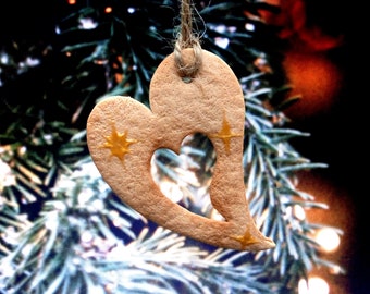 Plätzchen Herz, Christbaumschmuck aus FIMO®, Unikat