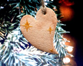 Plätzchen Herz, Christbaumschmuck aus FIMO®, Unikat