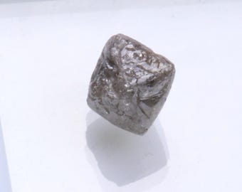 Cristal octaédrico de diamante gris natural en bruto de 1,68 cts/6,76 mm, cristal de diamante natural en bruto sin tallar, W56