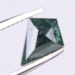 0.87CTs/ 8.27x6.26x2.43mm Blue Kite Shape Rose Cut Faceted Diamond, Blue Rose cut Diamond, Rose diamond for Engagement Ring P34