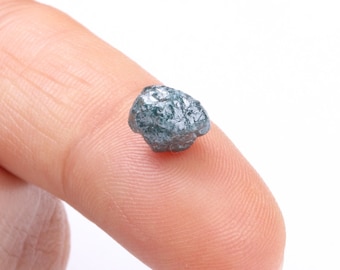 OOAK 2.56Cts / 7.34x6.45x5.87mm Blue Diamond, Raw Diamond, Rough Diamond, Uncut Diamond, Loose Diamond,  1 Piece Z66