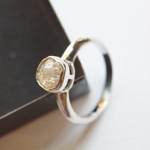 2.61 cts Gray Raw diamond ring, Gray diamond ring, Raw Gemstone Ring, raw stone, Gray rough diamond ring, natural diamond ring