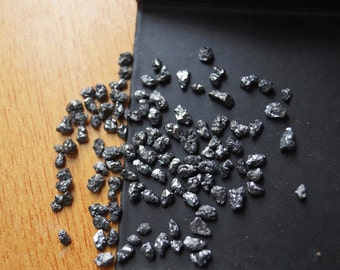 ON SALE 2mm To 3mm Black Diamond Chips, Uncut Diamond, Rough Diamond, Raw Diamond Chips, Raw Uncut Diamond,1 Carat