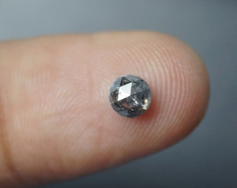 55% ON SALE Natural Salt and Pepper Diamond, Salt and Pepper Rose Cut Diamond, Salt and Pepper Rough Diamond, Raw Diamond, 5mm Each, 1 Pc,