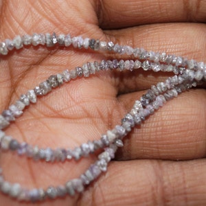 ON SALE 50% Pink Diamonds Raw Uncut Diamond Beads rough diamonds 2mm 4 Inches Strand image 5
