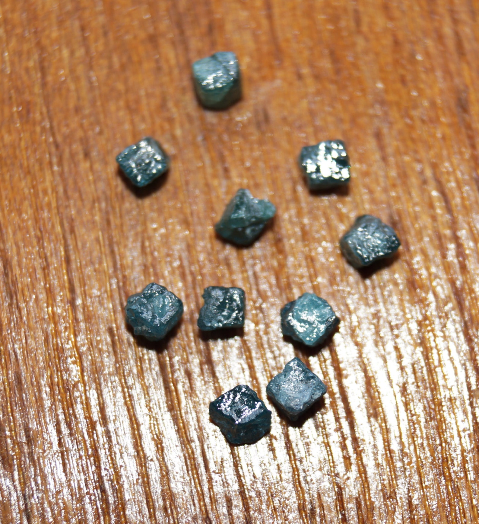 ON SALE 50 5 Pcs Blue Diamond Box Beads Loose Rough Diamond Etsy