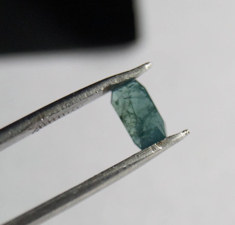 BD08 3 pcs 1.43Tcw 6 To 10 mm Natural Blue Gray Geometric Shape Rose Cut Diamond Loose Cabochon Natural Faceted loose Diamond Rose Cut