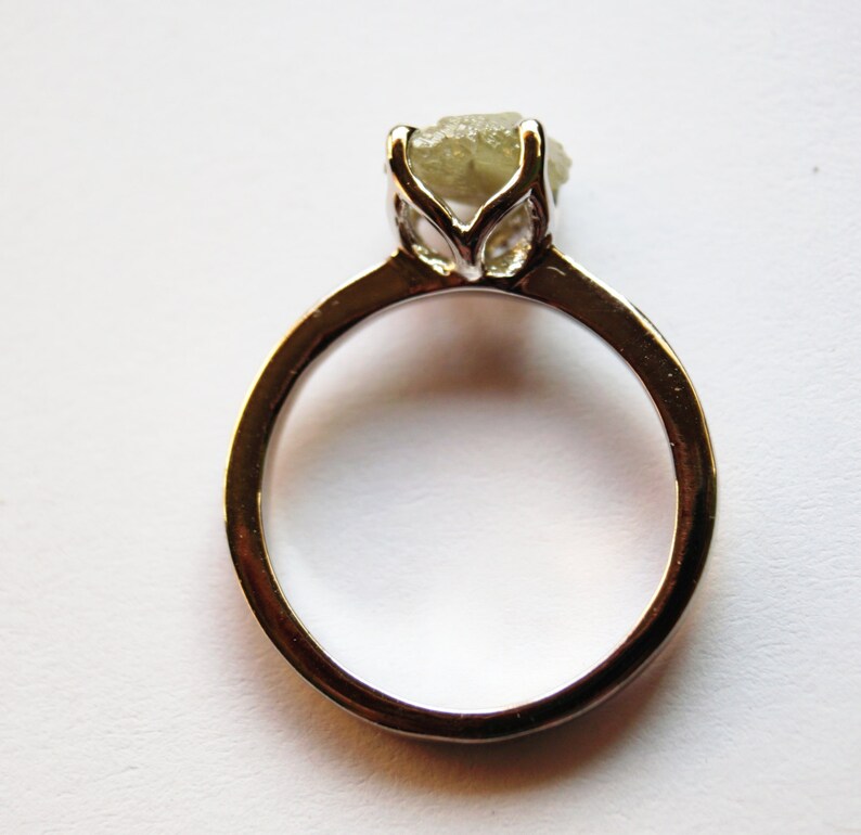 natural diamond ring Gray rough diamond ring 2.61 cts Gray Raw diamond ring Raw Gemstone Ring Gray diamond ring raw stone