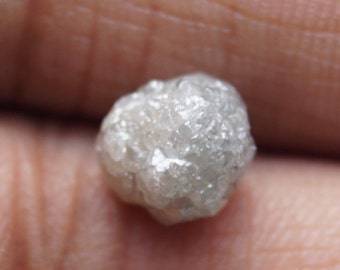 3.12 cts White Grey Raw Diamond, White Grey Rough Diamond, Uncut Diamond, Loose Diamond, Conflict Free, Natural diamond, Raw Diamond Ring
