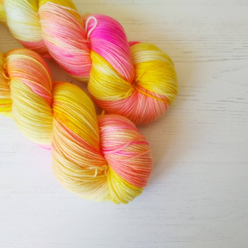 Hand dyed classic sock yarn 100g