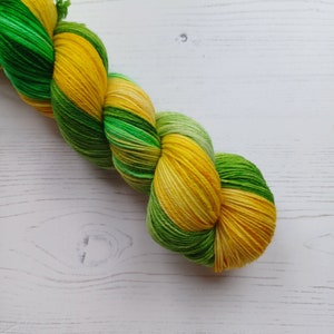 Hand Dyed Sock Yarn // OOAK //100g Strawberry Fields Yarns