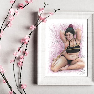 Finding Balance - Shibari Rope Bondage Art Print