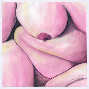 Squish | Aquarell von Plus Size Frau