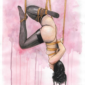 Floating Here in This Space with You - Shibari Art Print