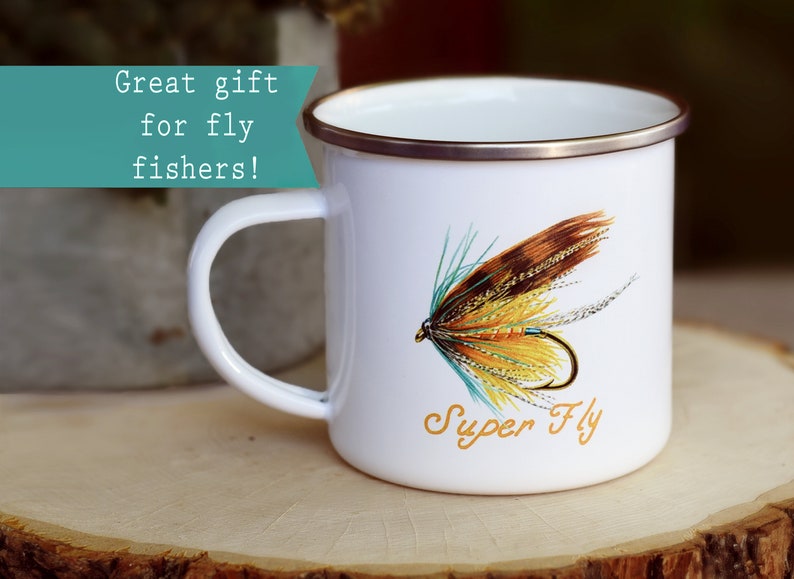 Super Fly Camp Mug Fly Fishing mug Fly fishing gift metal Etsy