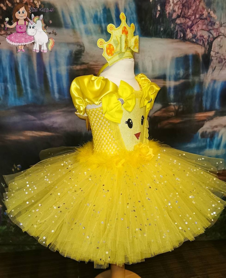 yellow Tutu Dress Event Tutu Dress Gifts Party Tutu Birthday Tutu Dress Fancy Tutu for Girls Happy Easter Easter chick Tutu Dress