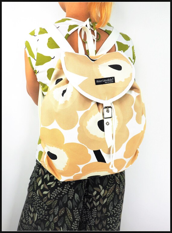 Vintage MARIMEKKO Cotton Canvas Beige Erika PIENI